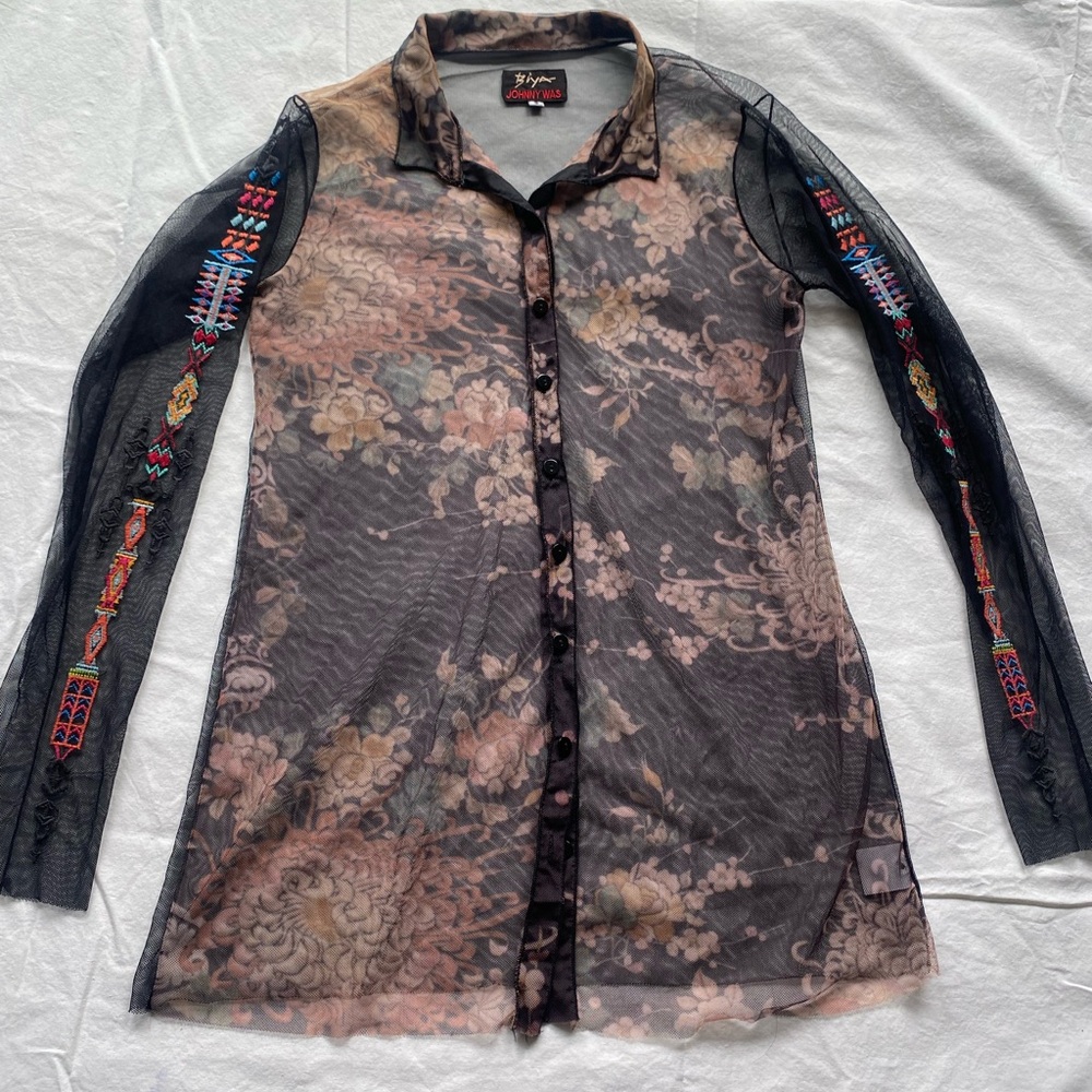 Biya Johnny Was micromesh blouse size small